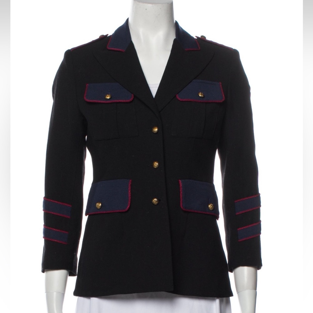 SMYTHE Virgin Wool Blazer - Military Style